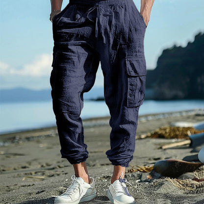 Herren Cargo-Hose Leicht Bequem Elastisch Mit Taschen