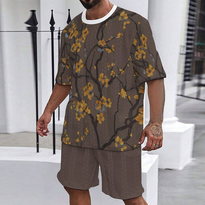 Herren Set mit Blumenmuster Trendy Sommer - BerlinGlamour