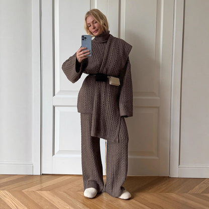 Damen Lounge-Ensemble Hochwertig Strick Modern