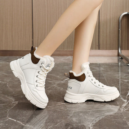 Damen Winterstiefel Sneaker High-Top Warm Kuschelig
