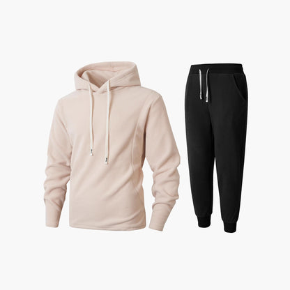 Herren Sportanzug Fleece Kapuzenpullover Jogginghose Set