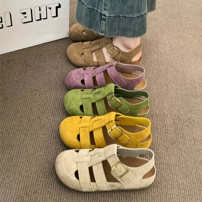 Damen Sandalen Bequem Verstellbar Weich