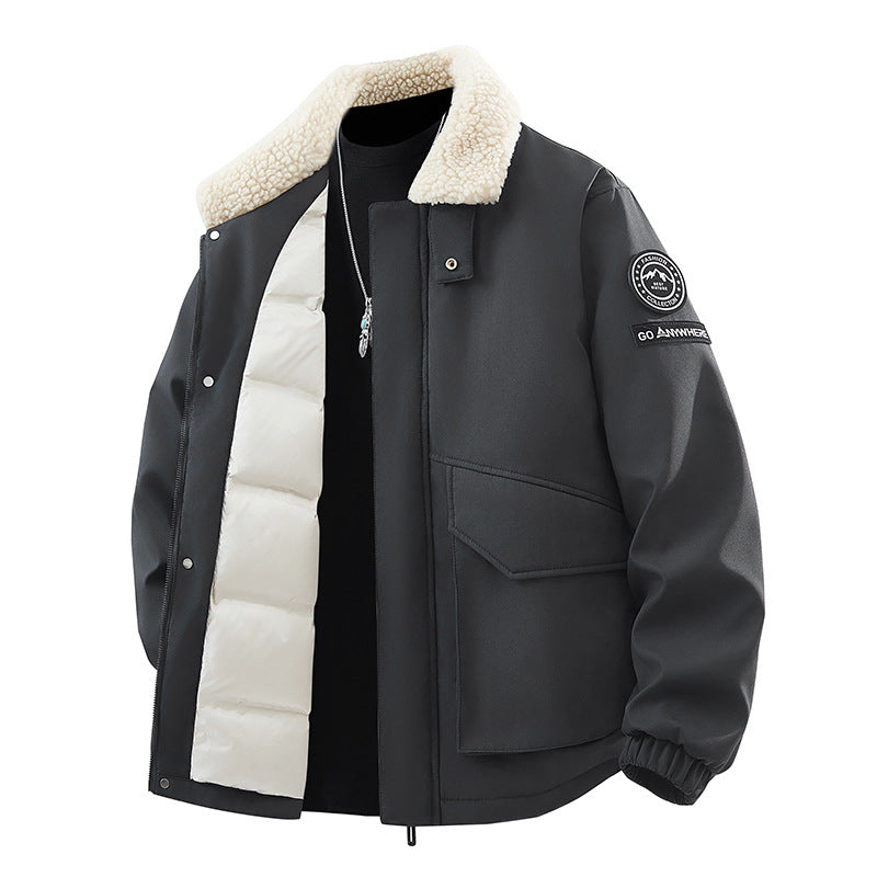 Herren Übergangsjacke Modern Isolierfleece Taschen