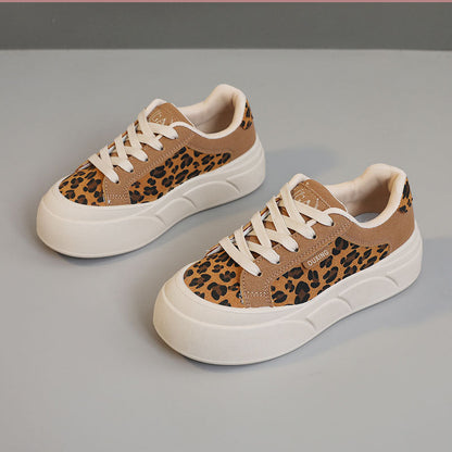Damen Sneaker Animalprint Bequem Sportlich