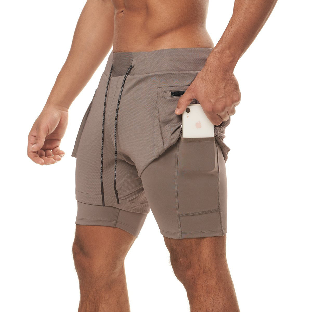 Herren Trainingshorts Mit Unterhose Funktionale Sportshorts - BerlinGlamour