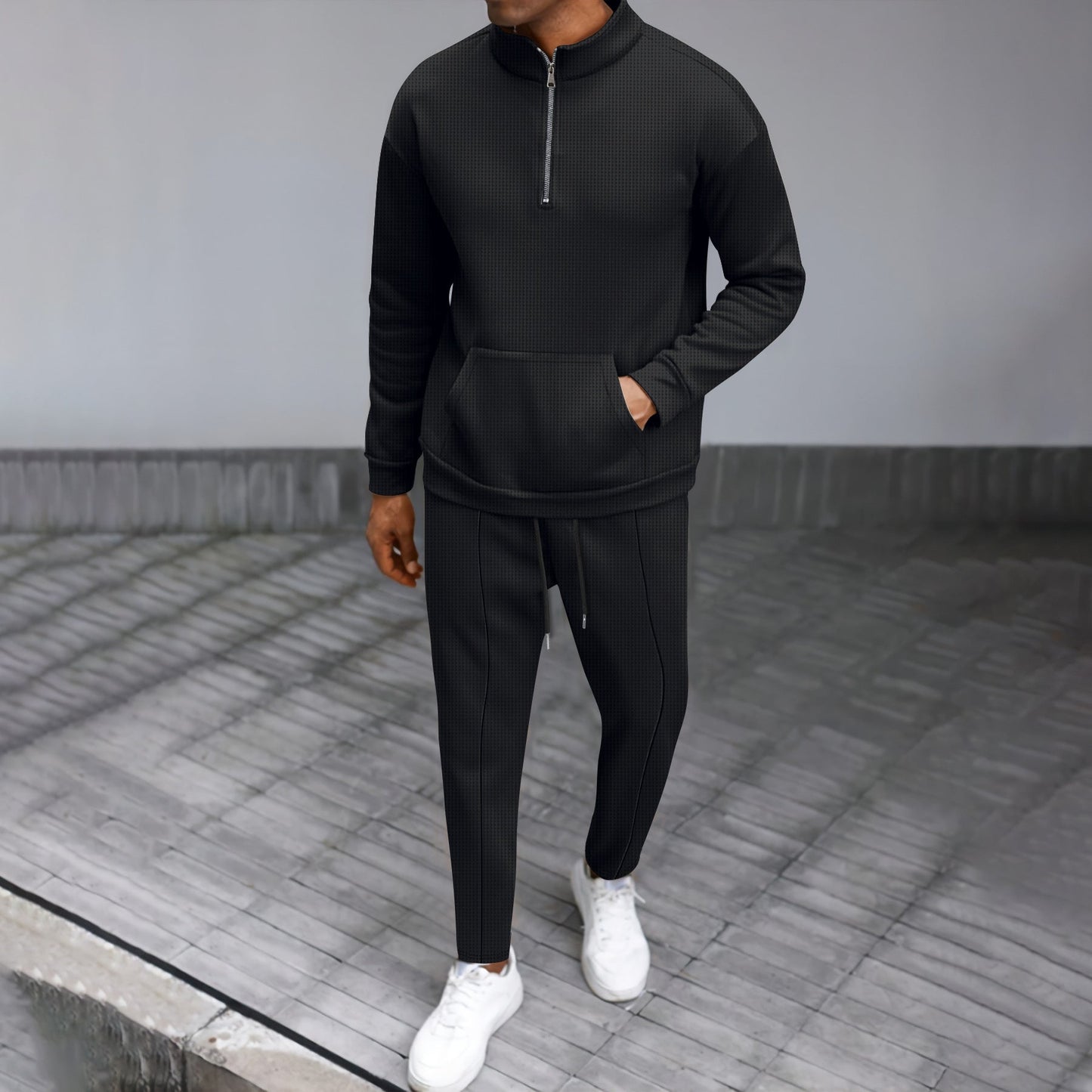 Herren Freizeitanzug Modern Stehkragen Funktionsshirt