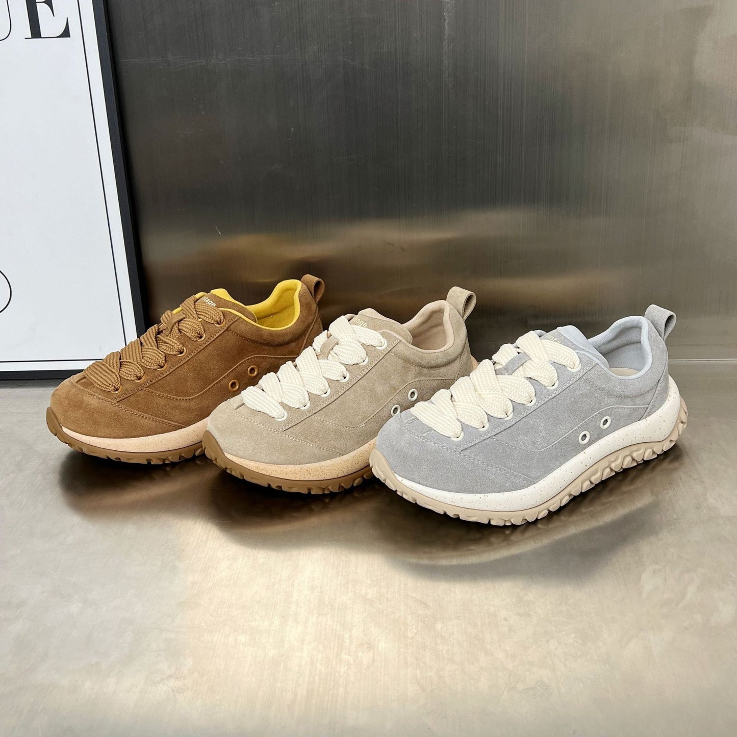 Damen Sneaker Sportlich Atmungsaktiv Rutschfest Schwarz