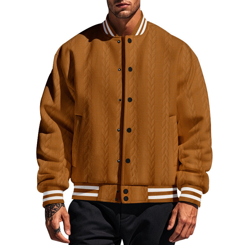 Herren Strickjacke Gesteppt Modern mit Seitentaschen
