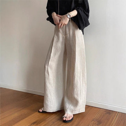 Weite Leinenhose Damen Bequem Sommer