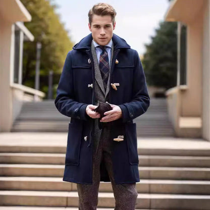 Herren Dufflecoat Klassisch Eleganter Wintermantel - BerlinGlamour