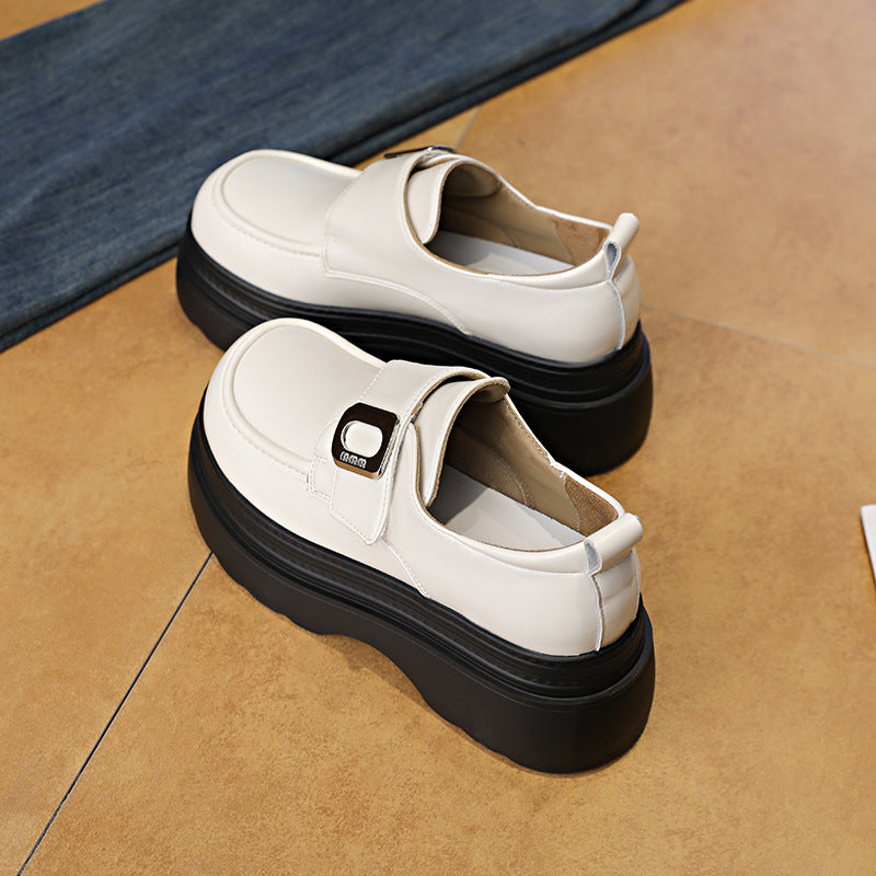 Damen Plateauschuhe Hoch mit Riemen und Dekoration