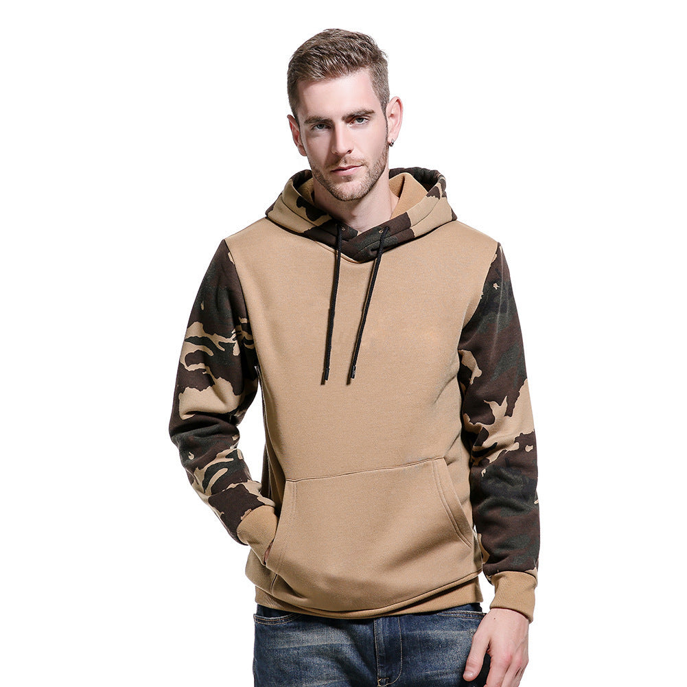 Herren Kapuzenpullover Camouflage Modern Taschen