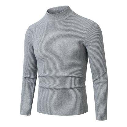 Herren Rollkragenpullover Rippenstruktur Hochwertig Elegant