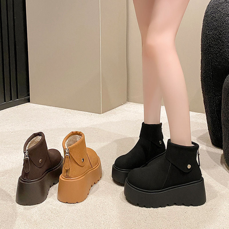 Damen Plateau-Stiefeletten Bequem Modisch Hochzeitsschuhe - BerlinGlamour