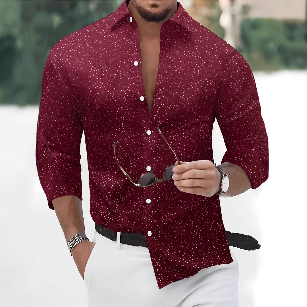 Herren Hemd Modern Punktiert Slim Fit Berlin Style
