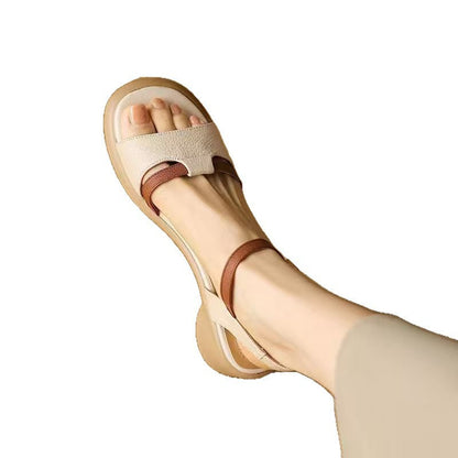 Damen Sandalen Bequem Blockabsatz Verstellbar Sommer