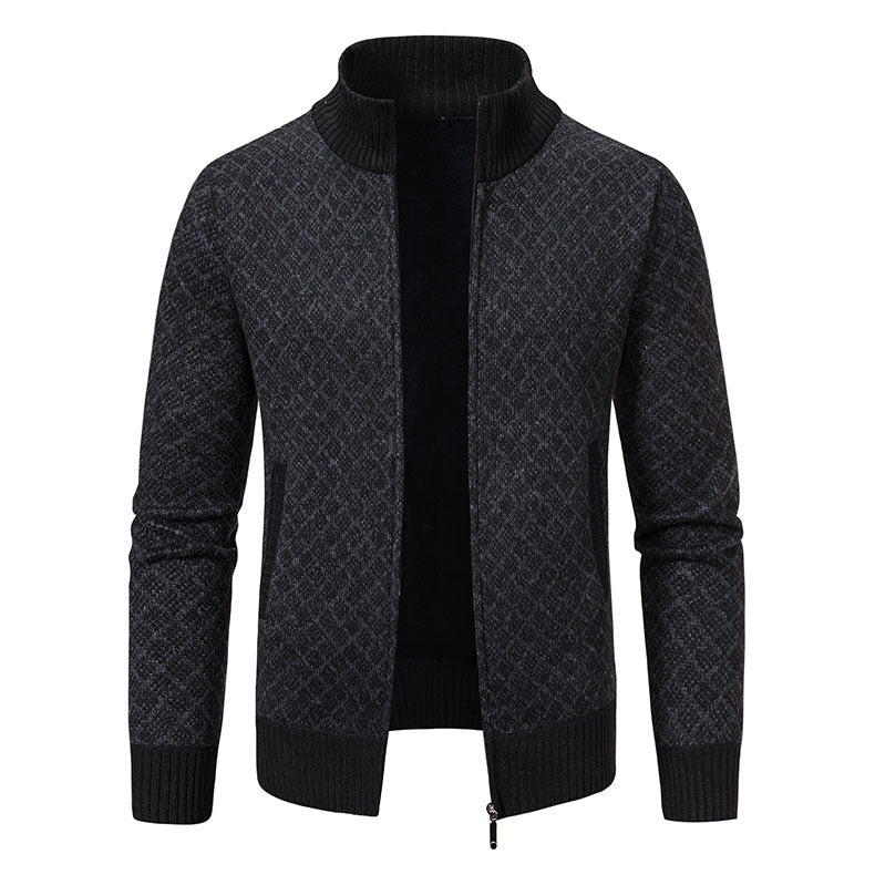 Herren Strickjacke Modern Zipper Hochwertig