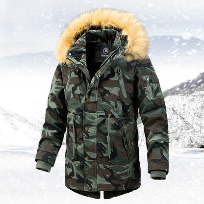 Herren Camouflage Parka Warm mit Abnehmbarer Kapuze - BerlinGlamour