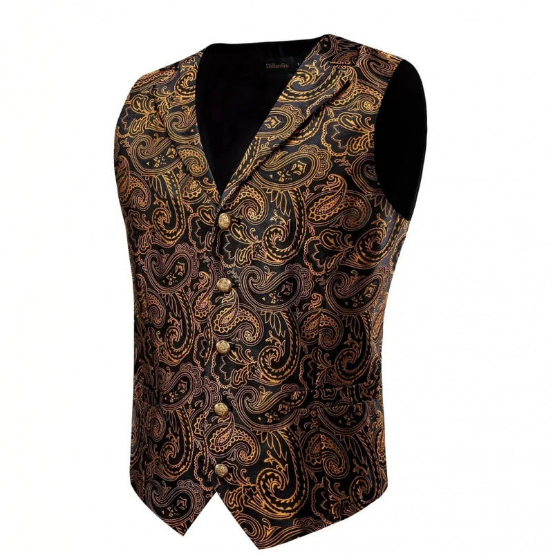 Herren Weste Elegant Paisley Muster Modern - BerlinGlamour