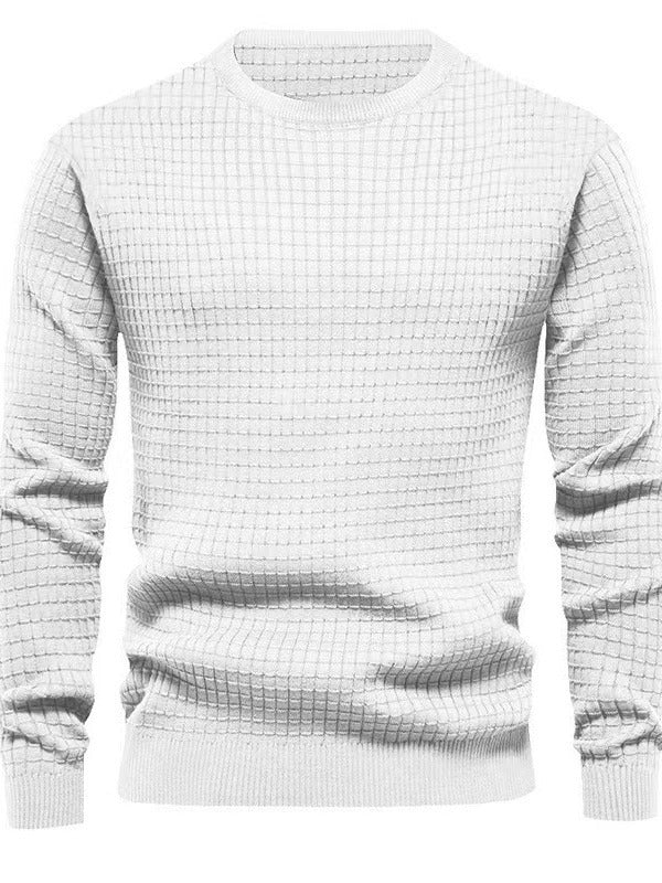 Herren Langarmshirt Strukturiert Chic Modern