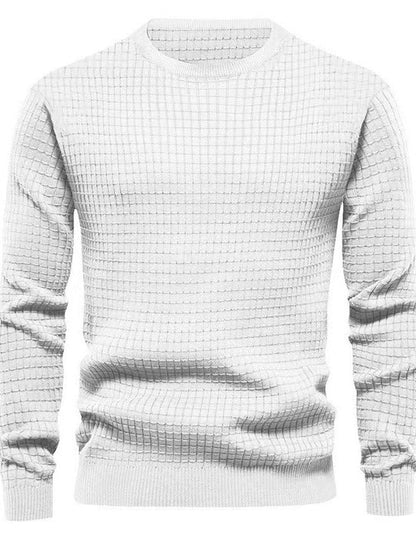 Herren Langarmshirt Strukturiert Chic Modern