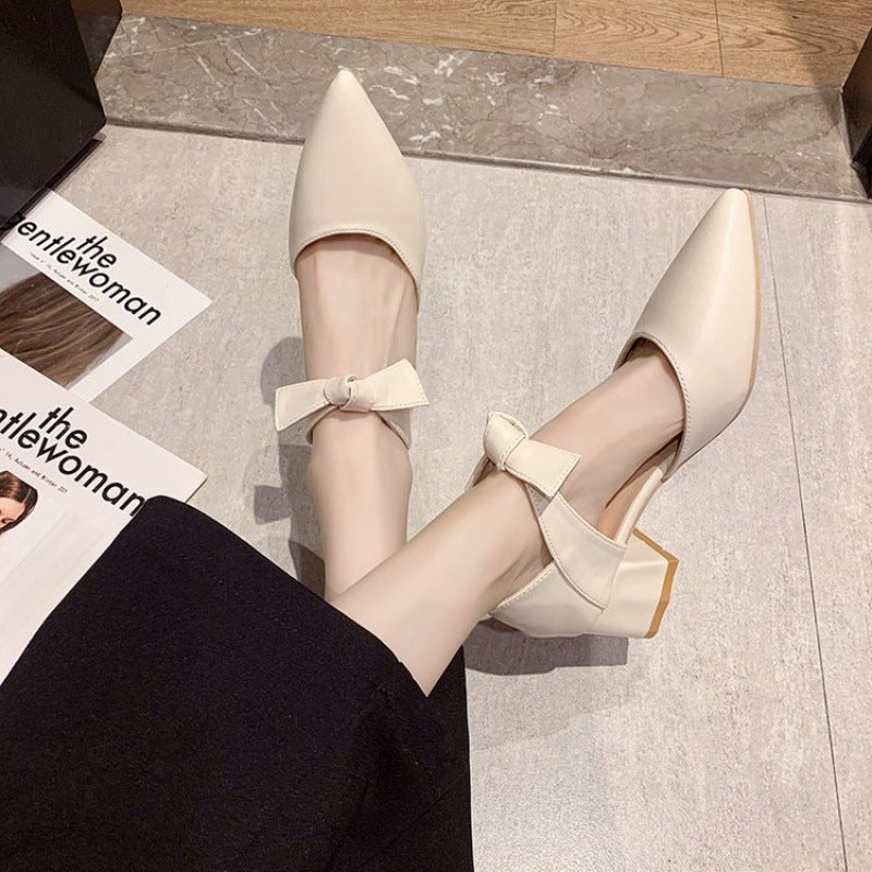 Elegante Damen Slingpumps mit Schleife Hochhackig