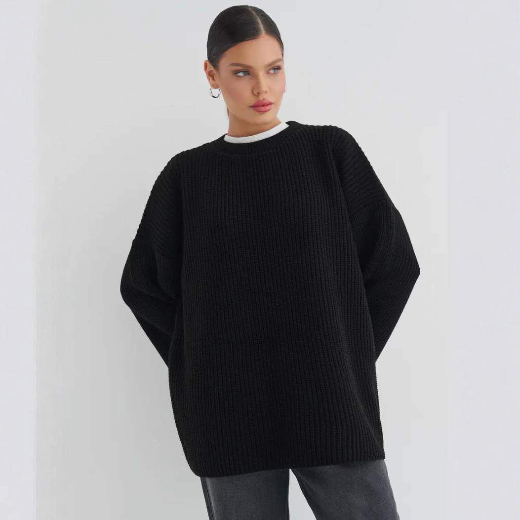 Damen Strickpullover Oversized Modern Großzügig