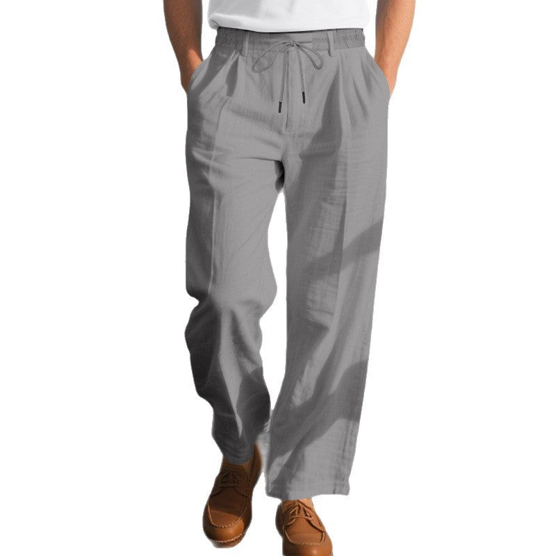 Herren Sommerhose Leicht Baumwolle Bequem Mit Kordelzug