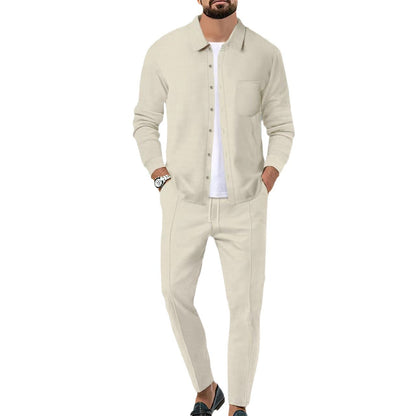 Herren Freizeitzweiteiler Modern Knopfdesign Elegant