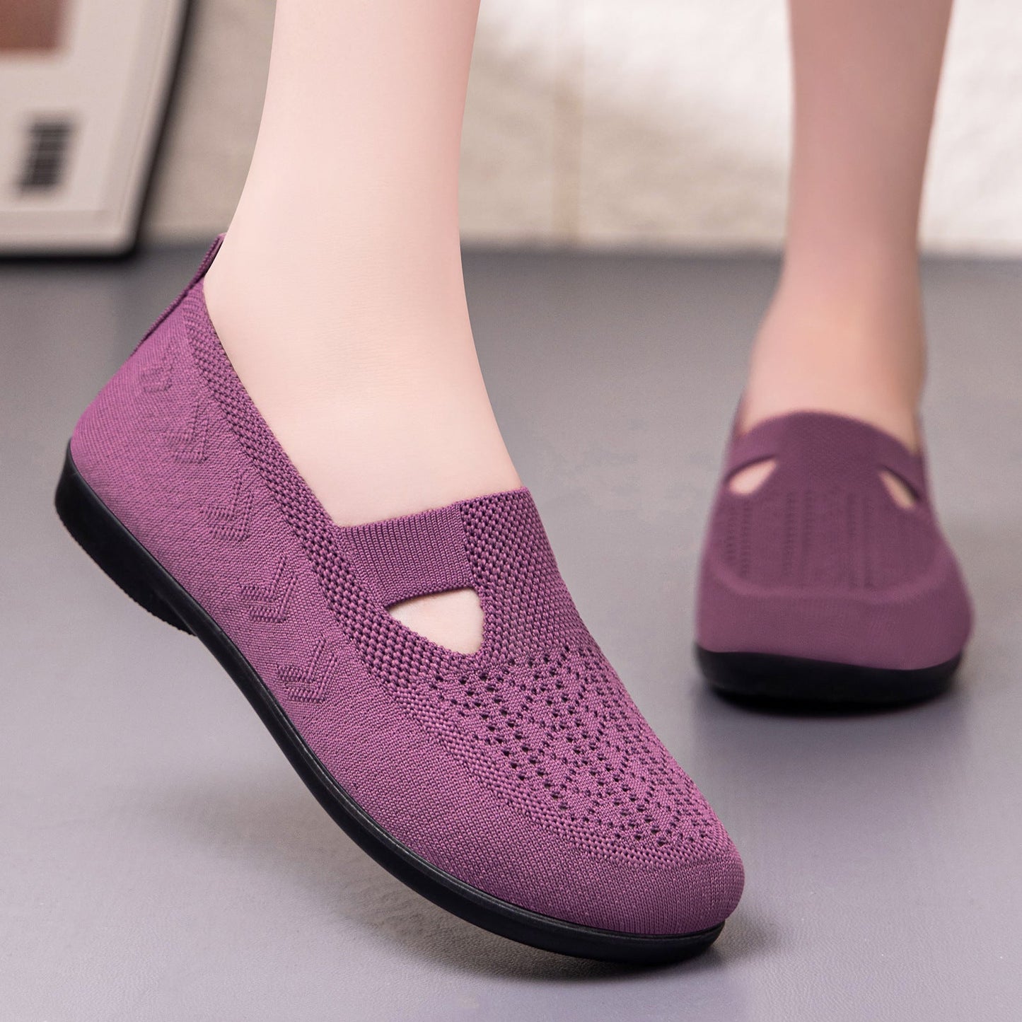 Damen Schuhe Atmungsaktiv Flexibel Elastisch Bequem