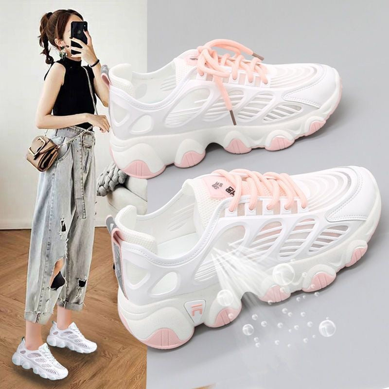 Damen Laufschuhe Sportlich Atmungsaktiv Federnd