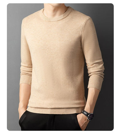 Herren Pullover Rundhals Feinbaumwolle Eleganter Style