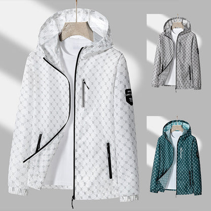 Herren Windjacke Atmungsaktiv Reflektierend Sportlich - BerlinGlamour