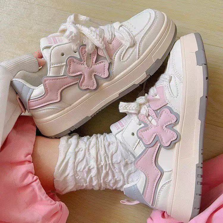 Damen Sneaker Blumen Muster Komfort Schuhe Sportlich