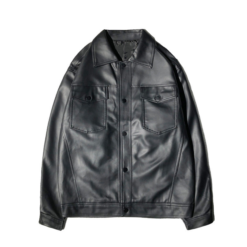Lederjacke Herren Modern mit Brusttaschen