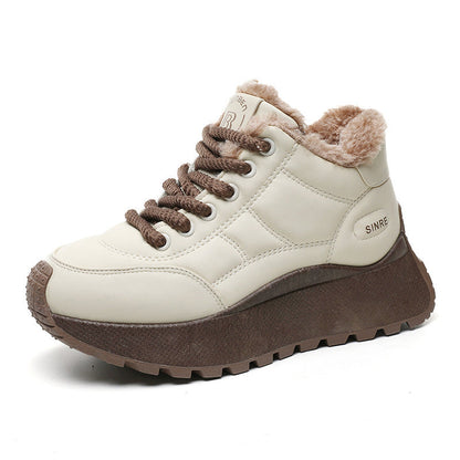 Damen Sneaker Warm Innenfutter Komfort Laufschuhe