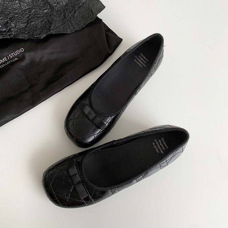 Damen Ballerinas Elegante Rüschendetail Weiche Innensohle