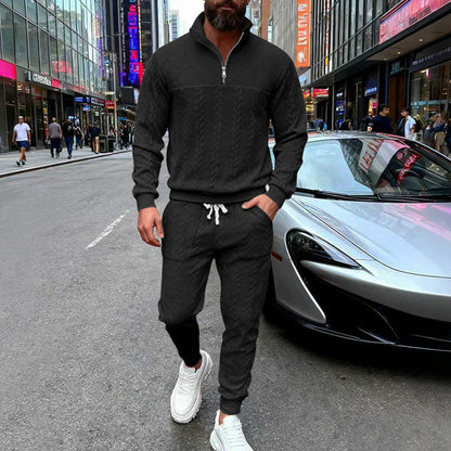 Herren Sportset Sweatjacke Hose mit Reißverschlusstaschen