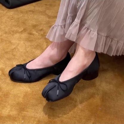 Damen Ballerinas Bequem Blockabsatz Modern