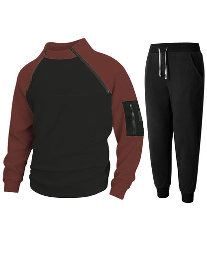 Herren Pullover Stehkragen Funktionsstoff Sportlich