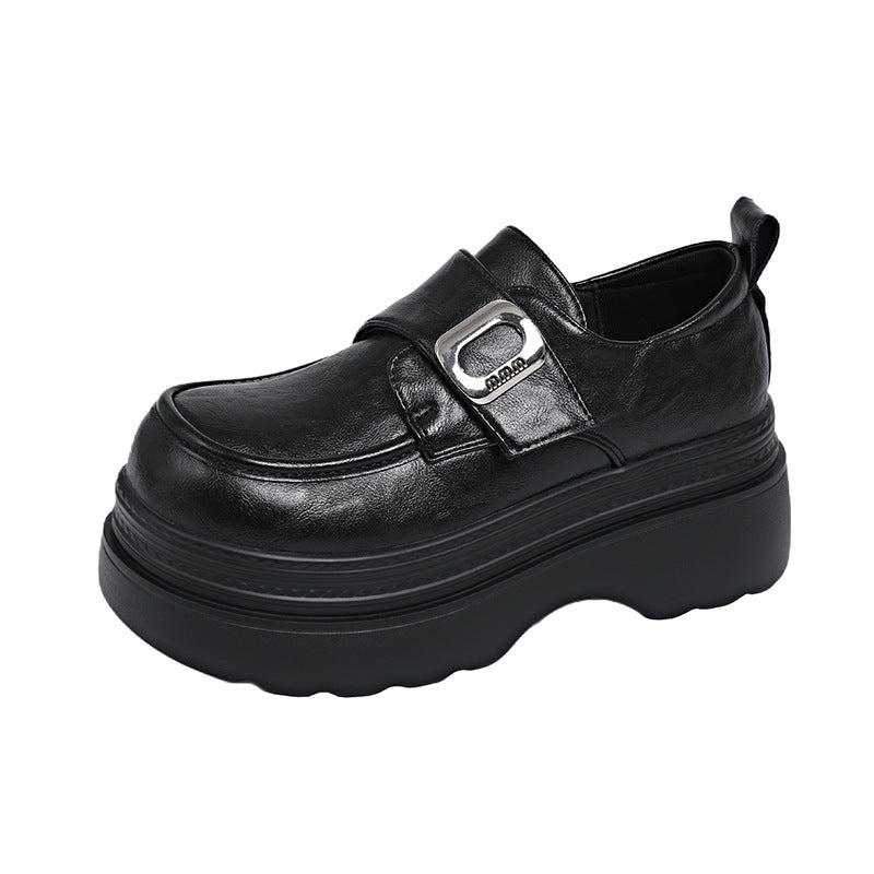 Damen Plateauschuhe Hoch mit Riemen und Dekoration