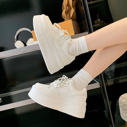 Damen Sneaker Hoch Plattform Atmungsaktiv Modern