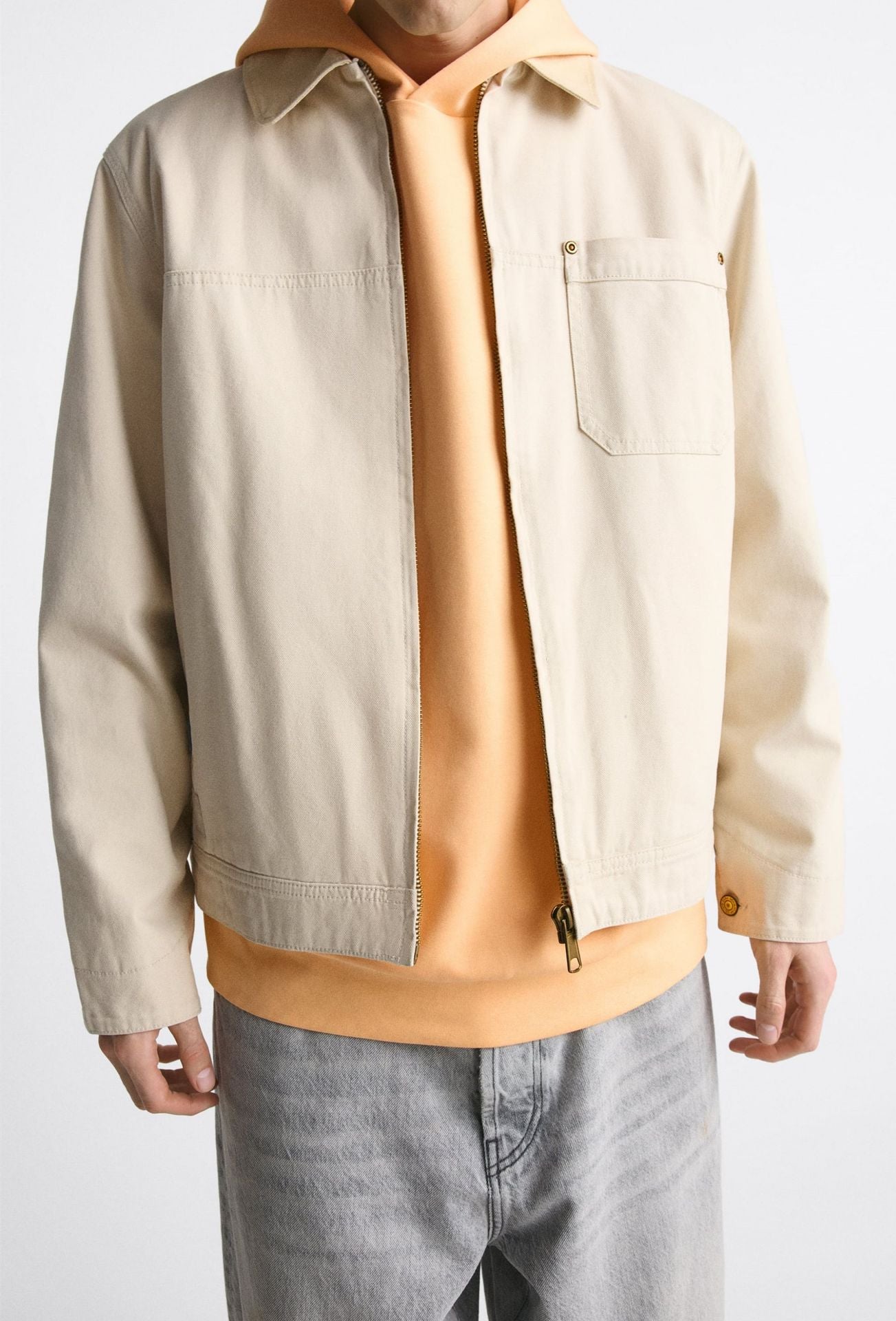 Herren Freizeitjacke Lässig Casual Baumwolle