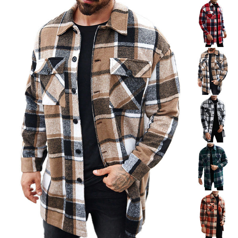 Herren Flanellhemd Jacke Karo Modern mit Taschen - BerlinGlamour