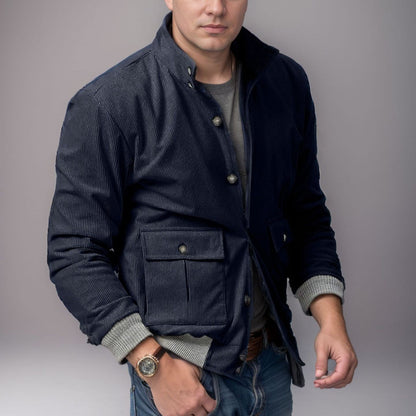 Herren Cordjacke Sportlich Praktisch Modern