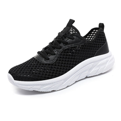 Damen Sport Sneaker Atmungsaktiv Rutschfest Schwarz