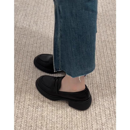 Damen Loafers Komfortabel Elegante Schnalle Schuhe