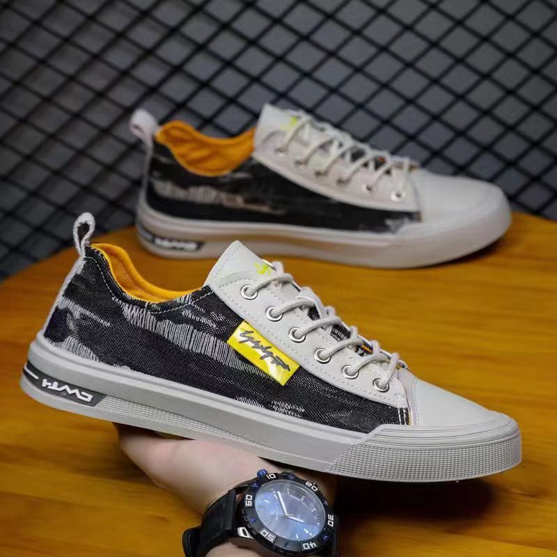 Damen Sneaker Sport Canvas atmungsaktiv Flexibles Laufsohle