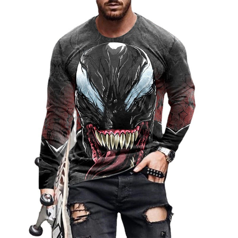 Herren T-Shirt Langarm Venom Design Berlin Style