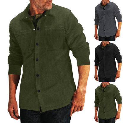 Herren Cordjacke Modern mit Brusttaschen Braun - BerlinGlamour